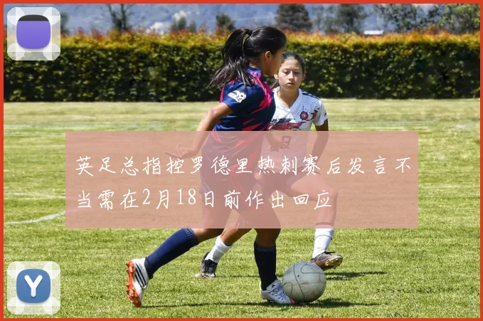英足总指控罗德里热刺赛后发言不当需在2月18日前作出回应